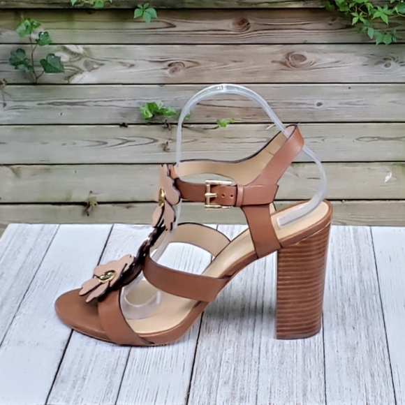 Michael Kors Floral Kit Strap Block Heel Open Toe - Picture 7 of 8